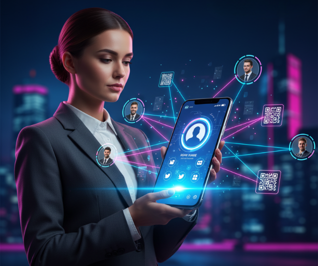 Digital vCard Illustration